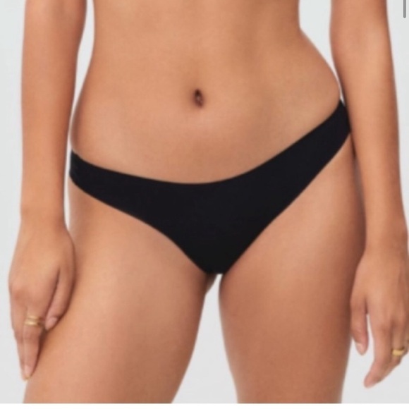 Everlane Renew Bikini Swim Bottom Low Rise Black Swimsuit Size M NWT - Picture 1 of 12